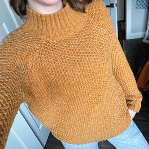 American eagle knit sweater / medium / chunky / orange / fall winter